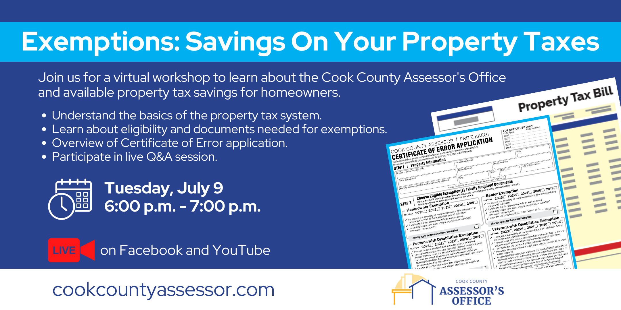 Applying for Missing Exemptions Cook County Assessor's Office Cook